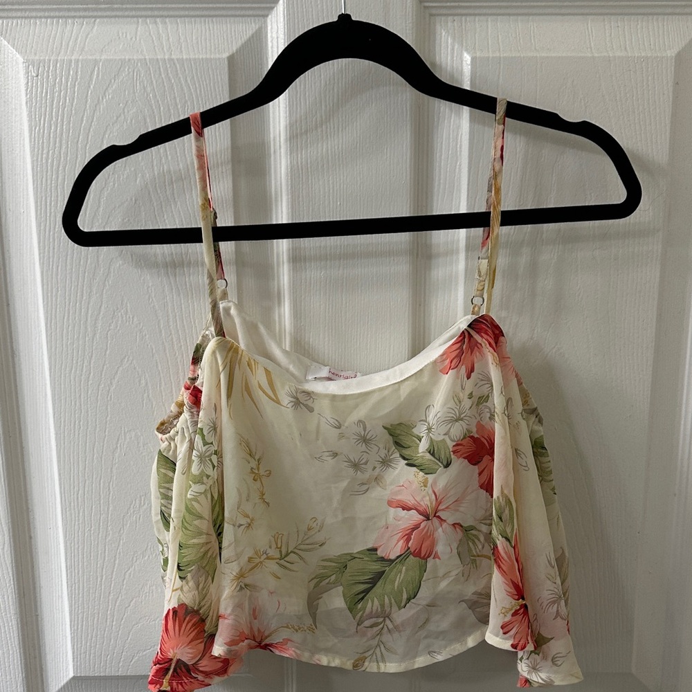 Floral Cream off the shoulder Top